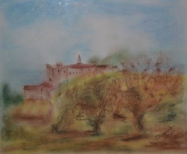 Peinture intitulée "Vignes de Bourgogne" par Dumamar, Œuvre d'art originale