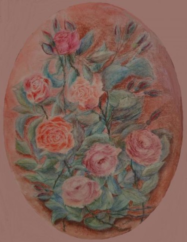 Peinture intitulée "Roses" par Dumamar, Œuvre d'art originale