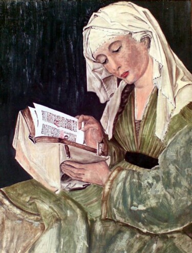 Painting titled "Lectora" by Ara Varea, Original Artwork, Other