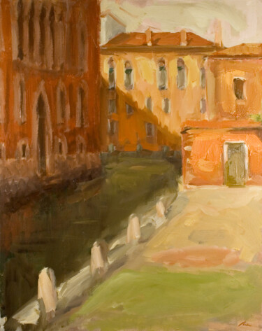 Peinture intitulée "Venice" par Dumitru Bostan, Œuvre d'art originale, Huile