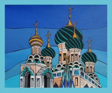 Peinture intitulée "Nice. Cathédrale Sa…" par Bagira Dunaevskaya, Œuvre d'art originale