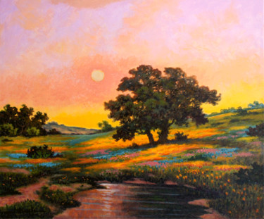 Painting titled "Spring in Texas" by John Hudson Hawke, Original Artwork, Acrylic