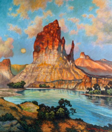 Painting titled "Navajo Country" by John Hudson Hawke, Original Artwork, Acrylic