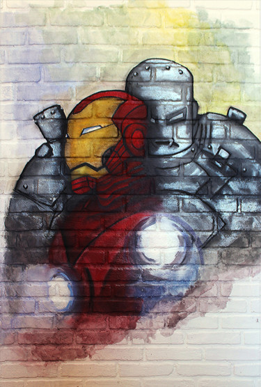 Painting titled "Iron Man - Mark's" by Dunckill, Original Artwork, Ink