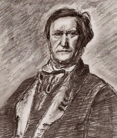 Dessin intitulée "Richard Wagner" par Denis Dupon, Œuvre d'art originale, Autre