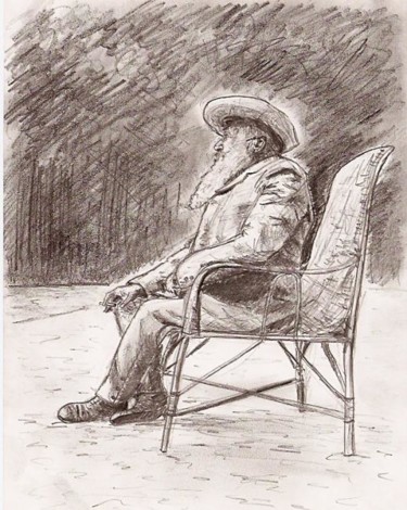 Dessin intitulée "Claude Monet" par Denis Dupon, Œuvre d'art originale, Autre