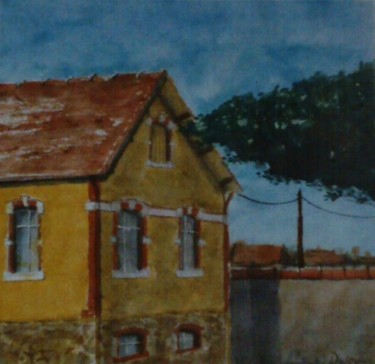 Peinture intitulée "Maison vierzonnaise" par Denis Dupon, Œuvre d'art originale