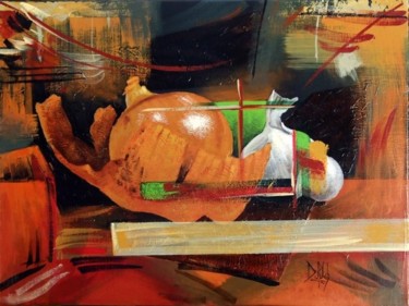 Peinture intitulée "Ail et oignon" par Gérard Dupuch, Œuvre d'art originale, Huile