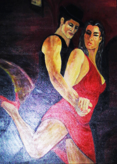 Peinture intitulée "TANGO ARGENTIN" par Gaetan Dupuis, Œuvre d'art originale, Acrylique