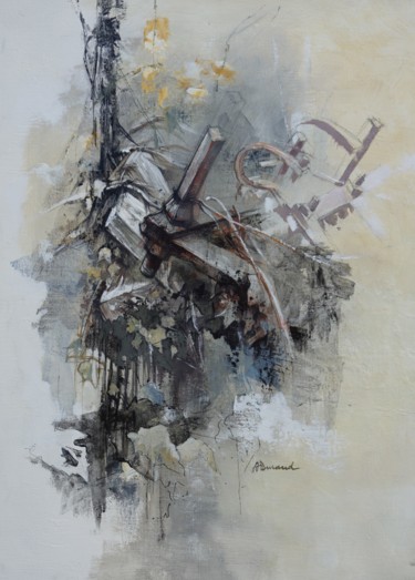 Painting titled "Oublié 1" by Alain Durand, Original Artwork, Acrylic