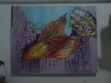 Pintura intitulada "peixe-2.jpg" por Durval Albert, Obras de arte originais