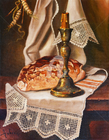 Painting titled "brerad" by Dusan Vukovic, Original Artwork, Oil