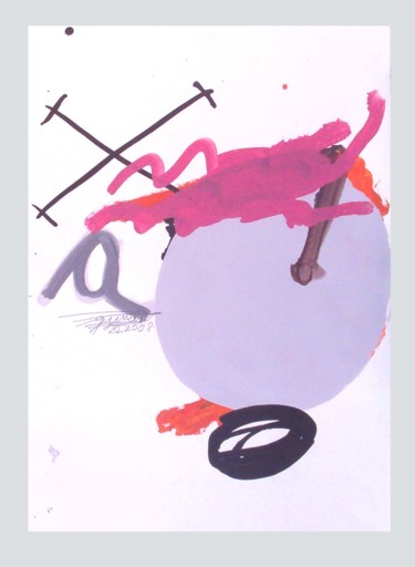 「a」というタイトルの描画 Dusan Stosicによって, オリジナルのアートワーク, インク