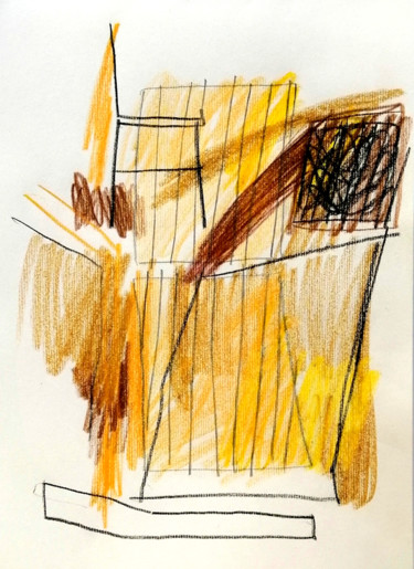 Рисунок под названием "a study for a chair" - Dusan Stosic, Подлинное произведение искусства, Карандаш