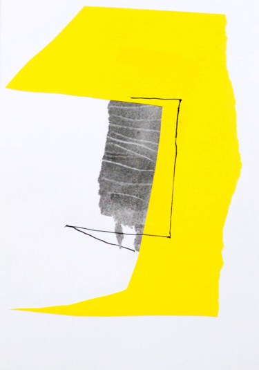 Collages intitulée "Yellow hug" par Dusan Stosic, Œuvre d'art originale, Collages