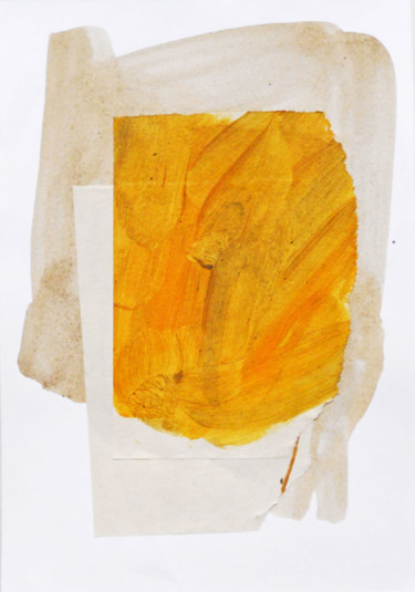 Collagen mit dem Titel "untitled / ochre sp…" von Dusan Stosic, Original-Kunstwerk, Collagen