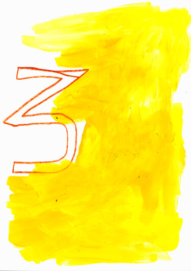 Desenho intitulada "Zellow_Yellow" por Dusan Stosic, Obras de arte originais, Acrílico