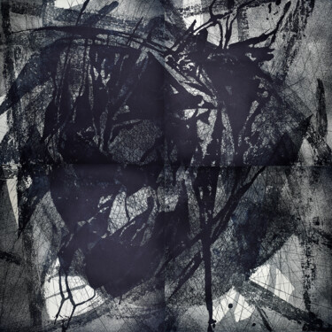 Druckgrafik mit dem Titel ""Composition 3."" von Dusica Grujic, Original-Kunstwerk, Radierung
