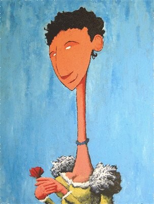 Peinture intitulée "femme en fleur" par Geoffroy Dussart, Œuvre d'art originale