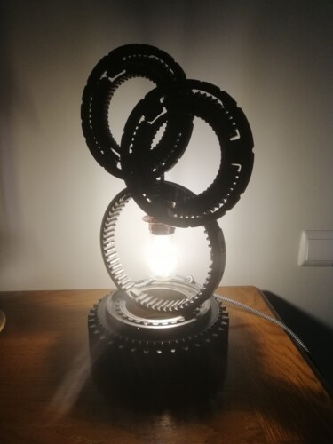 Design intitulée "Lampe super8" par Anthonin Dusseaux (DUSSBAR), Œuvre d'art originale, Art de la table