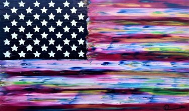 Painting titled "Liberty - 19.5"H x…" by Dutch Montana, Original Artwork, Oil