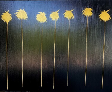 Pintura titulada "Lucky 7 Palms - JE…" por Dutch Montana, Obra de arte original, Oleo Montado en Bastidor de camilla de made…