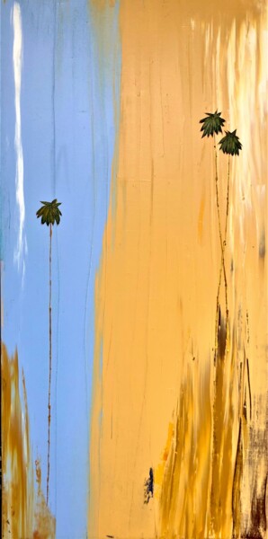 Pintura intitulada "Laguna Beach Canyon…" por Dutch Montana, Obras de arte originais, Óleo Montado em Armação em madeira