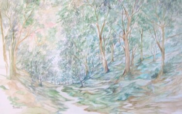 Peinture intitulée "La forêt" par Monique Dutter-Lemierre, Œuvre d'art originale
