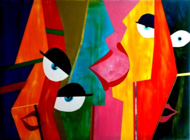 Peinture intitulée "Fiesta" par Pascal  Dl, Œuvre d'art originale, Acrylique