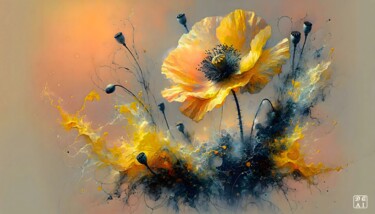 Digital Arts titled "Coquelicot dans le…" by Duy Nguyen, Original Artwork, AI generated image