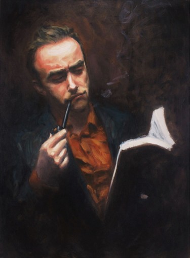 Painting titled "Hugues" by Duy Tran, Original Artwork, Oil