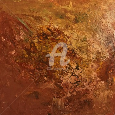 Malerei mit dem Titel "Rust Flow" von David Vall, Original-Kunstwerk, Acryl