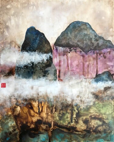 Pittura intitolato "Crying Mountains" da David Vall, Opera d'arte originale, Acrilico