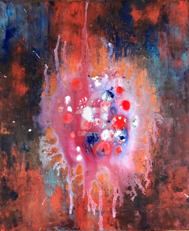 Peinture intitulée "Tricolor Gunshot" par David Vall, Œuvre d'art originale, Acrylique