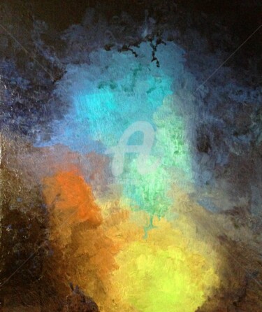Malerei mit dem Titel "Light in Clouds" von David Vall, Original-Kunstwerk, Acryl