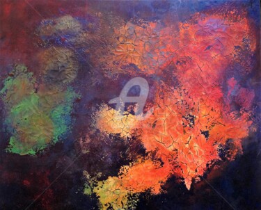 Malerei mit dem Titel "Territoires" von David Vall, Original-Kunstwerk, Acryl