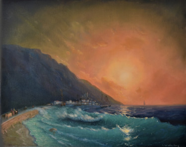 Painting titled "Dawn" by Lusie Schellenberg, Original Artwork, Oil