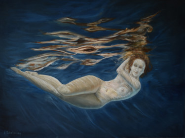 Картина под названием "Undine" - Lusie Schellenberg, Подлинное произведение искусства, Масло
