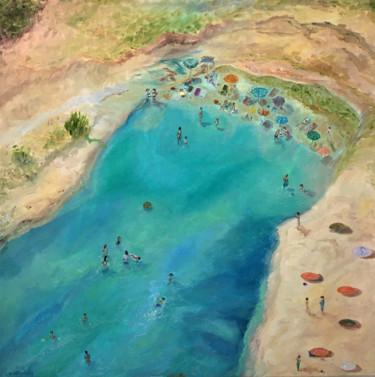 Pintura titulada "Laguna Beach" por Lusie Schellenberg, Obra de arte original, Oleo