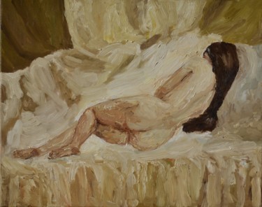 Картина под названием "Sleeping" - Lusie Schellenberg, Подлинное произведение искусства, Масло