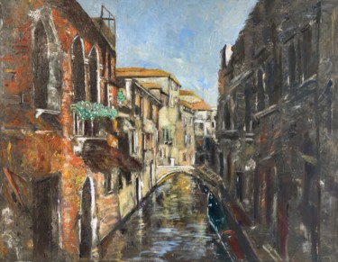 Картина под названием "Venice" - Lusie Schellenberg, Подлинное произведение искусства, Масло