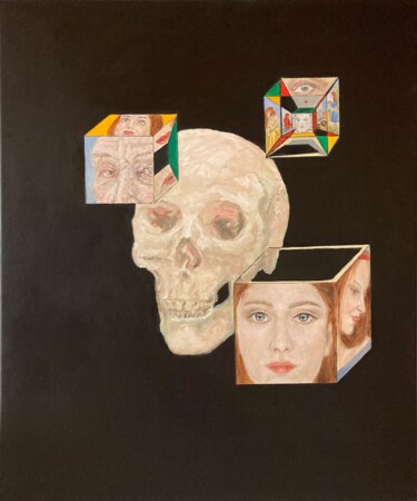 Malerei mit dem Titel "Anna 's Facets" von Lusie Schellenberg, Original-Kunstwerk, Öl