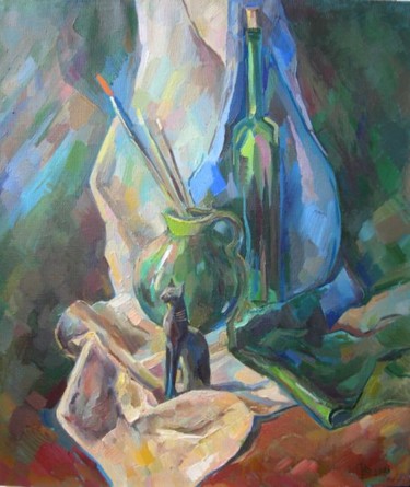 Peinture intitulée "Натюрморт с египетс…" par Dmitry Veltishchev, Œuvre d'art originale, Huile
