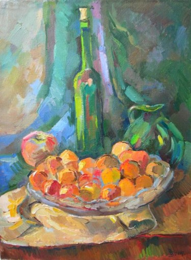 Картина под названием "Н-рт с мандаринами." - Dmitry Veltishchev, Подлинное произведение искусства, Масло