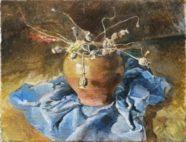 Картина под названием "Маки 1" - Dmitry Veltishchev, Подлинное произведение искусства, Масло