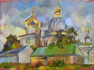 Картина под названием "Августовский дождь…" - Dmitry Veltishchev, Подлинное произведение искусства