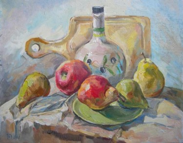 Картина под названием "Натюрморт с фруктами" - Dmitry Veltishchev, Подлинное произведение искусства