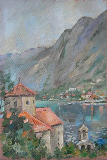Malerei mit dem Titel "Где то в Которе." von Dmitry Veltishchev, Original-Kunstwerk, Öl