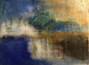 Peinture intitulée "Billabong" par Vickie Hingston-Jones, Œuvre d'art originale, Huile Monté sur Châssis en bois