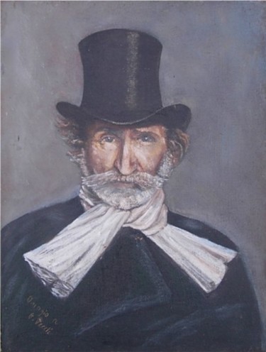 Painting titled "Verdi" by Eva Dvorzsak, Original Artwork